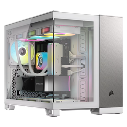 CORSAIR 2500X Dual Chamber Tempered Glass USB 3.1 Beyaz/Saten mATX Kasa