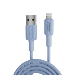 Juo 12W 2.4A USB-A Lightning İphone İpad Silikon Mavi Data Ve Hızlı Şarj Kablosu 1 Metre