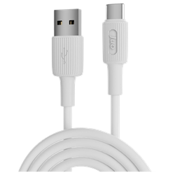 Juo 66W USB-A USB-C Beyaz Hızlı Şarj ve Data Kablosu 1 Metre