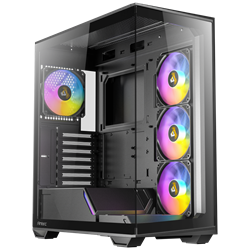 ANTEC C3 Tempered Glass ARGB Siyah