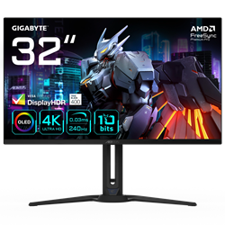 GIGABYTE AORUS FO32U2 31.5" 240Hz 0.03ms HDMI DP USB 3.0 Type-C Pivot KVM HDR400 UHD QD-OLED Gaming Monitör