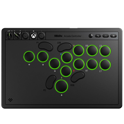 8BitDo All Button Arcade Stick XBOX (Xbox Series X|S, Xbox One ve PC için) Mekanik Switch 2.4 G Kablosuz Siyah Gamepad