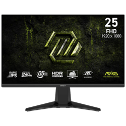 MSI MAG 255F X24 25" 240Hz 0.5ms HDMI DP Adaptive-Sync HDR Ready FHD Rapid IPS Monitör