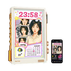  Divoom Times Frame 10.1" 64GB Akıllı Kişiselleştirilebilir RGB LED IPS Beyaz Dijital Çerçeve