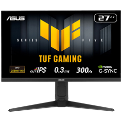 ASUS TUF Gaming VG27AQML5A 27" 300Hz 0.3ms HDMI DP ELMB Type-C Free-Sync G-Sync Pivot HDR10 QHD Fast IPS Gaming Monitör