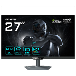 GIGABYTE G27Q2 27" 200Hz(OC) 0.5ms HDMI DP G-Sync FreeSync Premium Pivot HDR10 QHD SS IPS Gaming Monitör