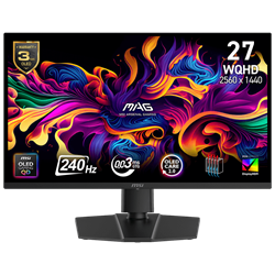 MSI MAG 273QP QD-OLED X24 27" 240Hz 0.03ms HDMI DP FreeSync Premium Pro Pivot HDR400 WQHD QD-OLED Gaming Monitör