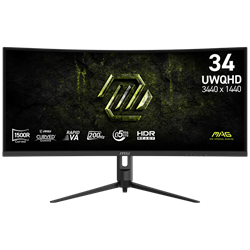 MSI MAG 342CQRF E20 34" 200Hz 0.5ms HDMI DP FreeSync Premium HDR Ready Pivot UWQHD Fast VA Curved 1500R Monitör