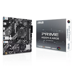 ASUS PRIME A520M-K ARGB 5100MHz(OC) DDR4 Soket AM4 M.2 HDMI DP mATX Anakart