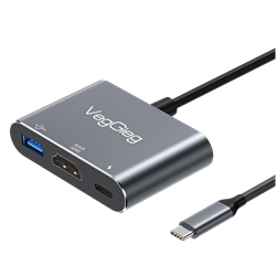 VegGieg Type-C 4K HDMI  Type-C PD1000W USB-A 3.0 Hub Dönüştürücü Adaptör