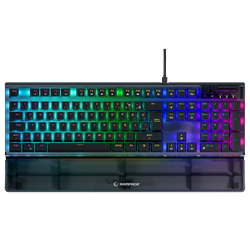 Rampage CARBON Siyah USB Türkçe Bilek Destekli  RGB Red Switch Gaming Klavye
