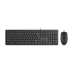 A4 Tech KR 3330S Siyah Kablolu Klavye Mouse Set
