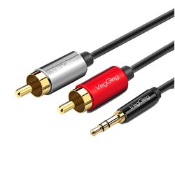 VegGieg 3.5mm AUX RCA Ses Kablosu 10 Metre