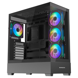GameBooster NYVRA PRIME 750W 80+ Bronze ATX3.1 Gen5.1 SeaView ARGB E-ATX Mid Tower Siyah Kasa