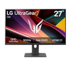 LG UltraGear 27G64NA-B G6 27" 300Hz 1ms HDMI DP AdaptiveSync HDR400 Pivot QHD IPS Gaming Monitör