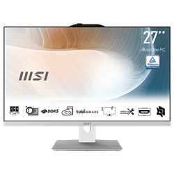MSI MODERN AM272P 1M-1294XEU Core 5 120U 16GB(8GBx2) DDR5 512GB SSD 27" FHD IPS Beyaz AIO Masaüstü PC