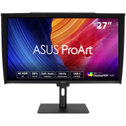 ASUS ProArt Display PA27UCGE 27" 160Hz 1ms HDMI USB-C USB 3.2 AdaptiveSync Pivot HDR10 UHD IPS Monitör