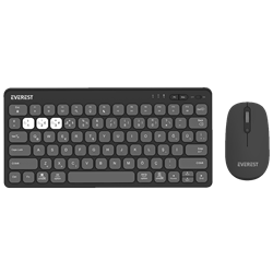 Everest KM-BT903 LUMI Gri Kablosuz Klavye Mouse Set