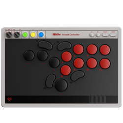 8BitDo All Button Arcade Stick (Switch/Switch 2 ve Windows için) Mekanik Switch 2.4 G Kablosuz Siyah Gamepad