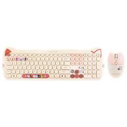 Everest KM-6283 CATTY Sarı Kablosuz Klavye Mouse Set