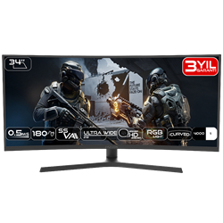 FAZEON X34F180QP 34" 180Hz 0.5ms RGB HDMI DP Adaptive Sync HDR10 QHD SS VA Curved Gaming Monitör