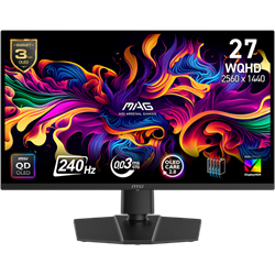 MSI MAG 271QP QD-OLED X24 26.5" 240Hz 0.03ms HDMI DP Adaptive Sync Pivot HDR400 WQHD QD-OLED Gaming Monitör