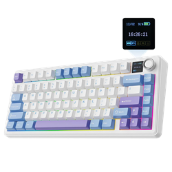 Aula F75 Max Reaper Switch Hot Swap TKL RGB Mor Kablosuz Gaming Klavye