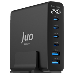 Juo 240W GaN PD 3.1 4 Type-C + 2 USB-A iPhone & MacBook & Laptop Uyumlu Şarj Aleti