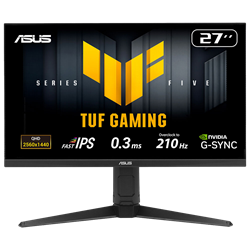 ASUS TUF GAMING VG27AQL5A 27" 210Hz 0.3ms HDMI DP AdaptiveSync HDR10 Pivot QHD Fast IPS Gaming Monitör
