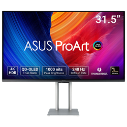 ASUS ProArt Display PA32UCDM 32" 240Hz 0.1ms HDMI USB-C USB 3.2 AdaptiveSync Pivot HDR10 QD-OLED Monitör