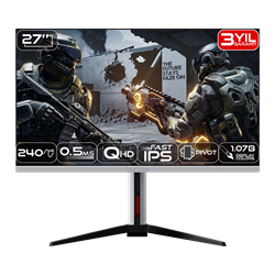 FAZEON X27F241QP 27" 240Hz 0.5ms HDMI DP RGB FreeSync G-Sync HDR400 Pivot QHD Fast IPS Beyaz Gaming Monitör