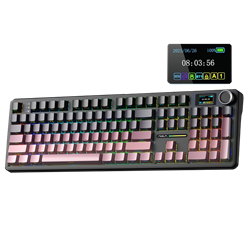Aula F108 Pro Manyetik Switch Hot Swap RGB Gradyan Pembe Kablosuz Gaming Klavye