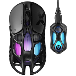 GravaStar Mercury XPro RGB 32000 DPI 8000Hz Dongle Galaxy Black Kablosuz Gaming Mouse