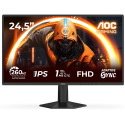 AOC 25G50Z 24.5" 260Hz(OC) 1ms HDMI DP Adaptive Sync HDR10 FHD Fast IPS Gaming Monitör