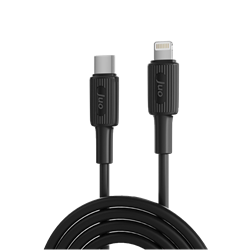 Juo 27W Type-C Lightning İphone İpad Silikon Siyah Data Ve Hızlı Şarj Kablosu 2 Metre