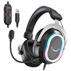 Fifine Ampligame H13 Mikrofonlu 7.1 RGB Siyah Gaming Kulaklık