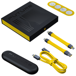AOHI The Future 4-in-1 USB-C to USB-C Modüler Uzayabilen 1m 40Gbps 8K Destekli 240W PD 3.1 USB4 Süper Hızlı Şarj/Data Kablo Seti