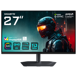 GIGABYTE MO27Q2A 27" 280Hz 0.03ms HDMI DP Free Sync Premium Pro G-Sync Pivot HDR400 QHD QD-OLED Gaming Monitör