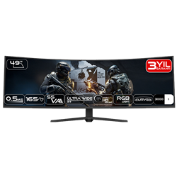 FAZEON X49F165DQP 49" 165Hz 0.5ms RGB HDMI DP FreeSync G-Sync HDR10 Double QHD SS VA Curved Gaming Monitör