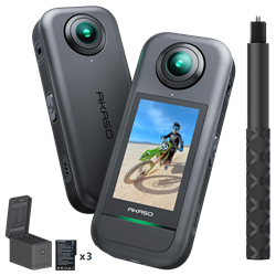 Akaso 360 Creator Combo  5.7K 360° Video, 48MP Sensör, 72MP 360° Fotoğraf, Aksiyon Kamera