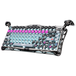 GravaStar Mercury V75 Pro RGB Manyetik Switch İngilizce Q Cyberpunk Kablolu Gaming Klavye