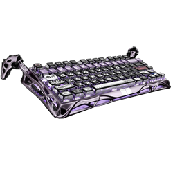 GravaStar Mercury V75 Pro HE RGB Hall Effect Manyetik Switch İngilizce Q Iron Purple Kablolu Gaming Klavye