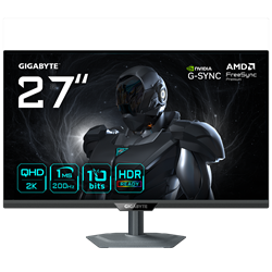 GIGABYTE G27Q2 27" 200Hz(OC) 0.5ms HDMI DP G-Sync FreeSync Premium Pivot HDR10 QHD SS IPS Gaming Monitör