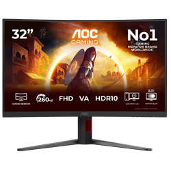AOC C32G4Z 32" 260Hz 4ms HDMI DP Adaptive Sync HDR10 FHD VA Curved 1500R Gaming Monitör