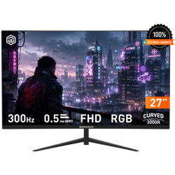 GameBooster Lyris FF30 27'' 300Hz 0.5ms HDMI DP Adaptive Sync FHD VA Curved 3000R Gaming Monitör