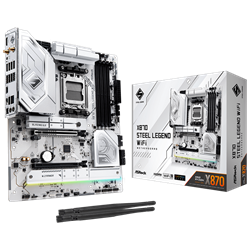 CPU Ryzen9 7950X3D & B850 Steel Legend WiFi ASROCK B850 STEEL LEGEND WIFI 8000MHz(OC) DDR5 Soket AM5 M.2 USB