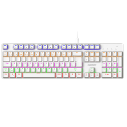 Everest KB-MK1 Lumos Blue Switch RGB Beyaz Kablolu Gaming Klavye 