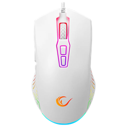  Rampage SMX-G68B SPEAR V2 12800DPI 125Hz RGB 7D Kablolu Beyaz Gaming Mouse