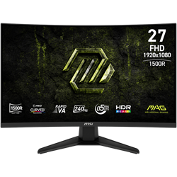 MSI MAG 275CF X24 27" 240Hz 0.5ms HDMI DP Adaptive Sync HDR Ready FHD Rapid VA Curved 1500R Gaming Monitör