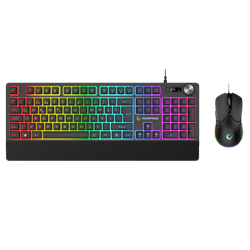 Rampage KM-9858 JAZZY V2 RGB Türkçe Q Siyah Klavye Mouse Set
